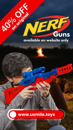 🔫 New Collection: Original Nerf Guns Now at www.usmile.toys – FLAT 40% OFF + Free Delivery All Over India 🇮🇳