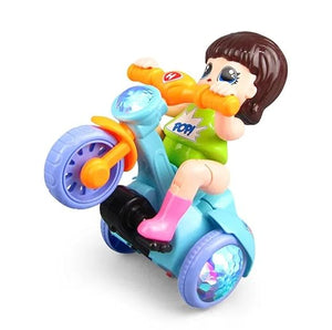 360 Degree Rotating Stunt Electric Tricycle Toy for Kids with Light and Sound