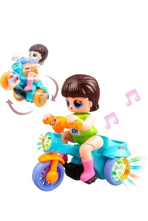 360 Degree Rotating Stunt Electric Tricycle Toy for Kids with Light and Sound