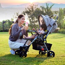 R for Rabbit Baby Travel System Chocolate Ride Baby Stroller & Pram+Infant Car Seat for Kids