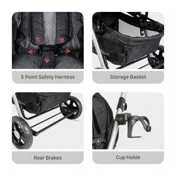 R for Rabbit Baby Travel System Chocolate Ride Baby Stroller & Pram+Infant Car Seat for Kids
