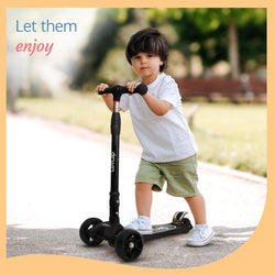 LuvLap Joy Scooter for Kids- Toddler 3-Wheel Kick Scooter with LED Lights