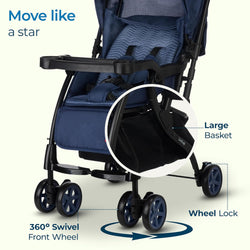Luvlap Sunshine Plus Stroller(Blue)