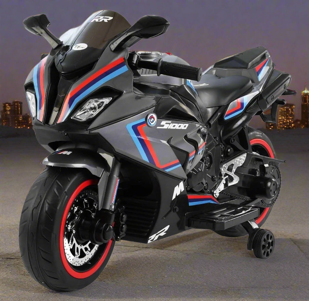 Battery Operated Rechargeable bike for kids - black RR bike