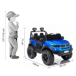Blue Kids Battery Operated Ride-On Jeep Car with Big Wheels – Available at www.usmile.toys3