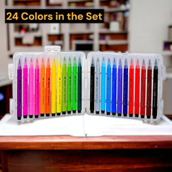 Vibrant 24-shade watercolor brush pens for inspiring creativity and artistic fun in kids.
  www.usmile.toys