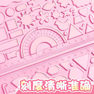 8-in-1 Doodle Buddy Drawing Ruler Set: Collection of stencils and rulers for hand-drawn designs and patterns.
www.usmile.toys