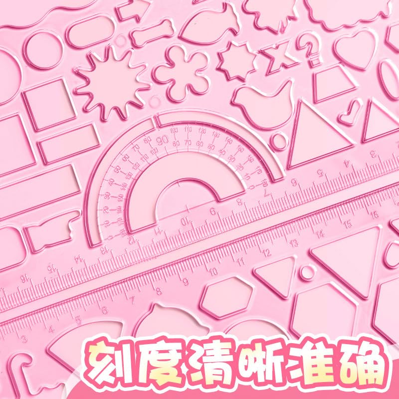 8-in-1 Doodle Buddy Drawing Ruler Set: Collection of stencils and rulers for hand-drawn designs and patterns.
www.usmile.toys