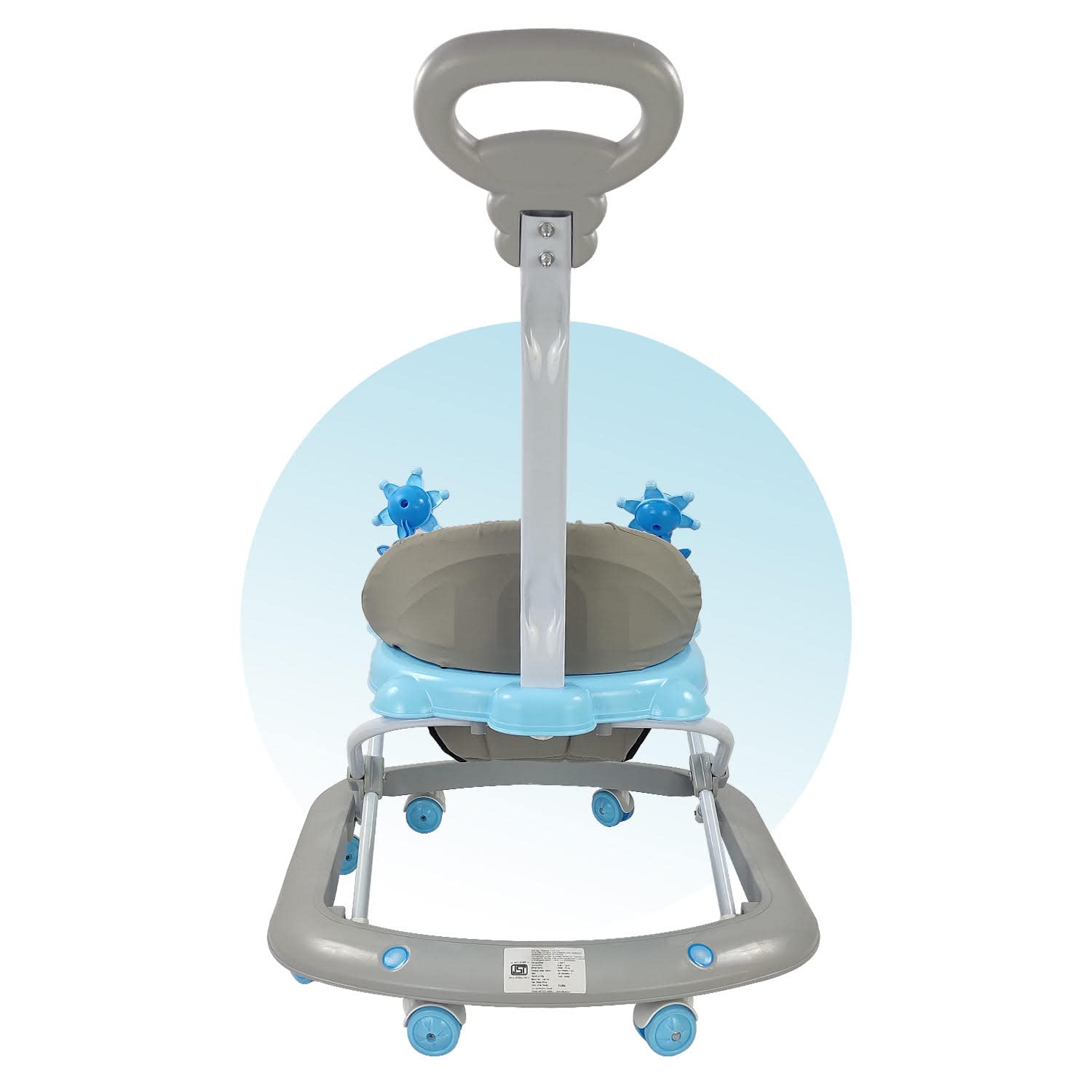 Usmile® baby walker with a cute green caterpillar toy and musical notes design, perfect for infants learning to walk www.usmile.toys