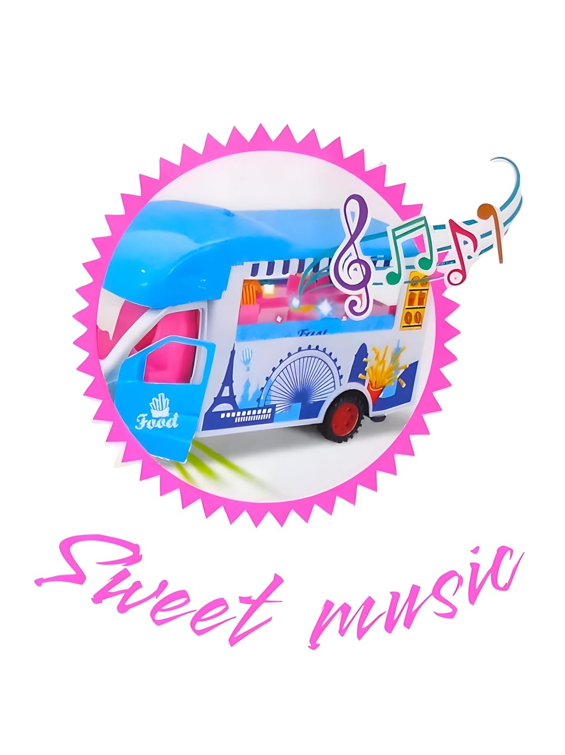 Find fun and educational musical toys at Usmile Toys! Grab this adorable Delicious Food Car toy that lights up and plays music, perfect for creative play.
