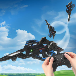 Experience aerial fun with the Fighter RC Plane! This remote-controlled jet toy is perfect for kids and easy to fly. Durable design for indoor/outdoor play. Shop now! www.usmile.toys