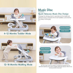 StarAndDaisy Tiny Baby Walker 2-in-1 for 6-18 Months Girsl and Boys, Infant & Baby Activity Walker