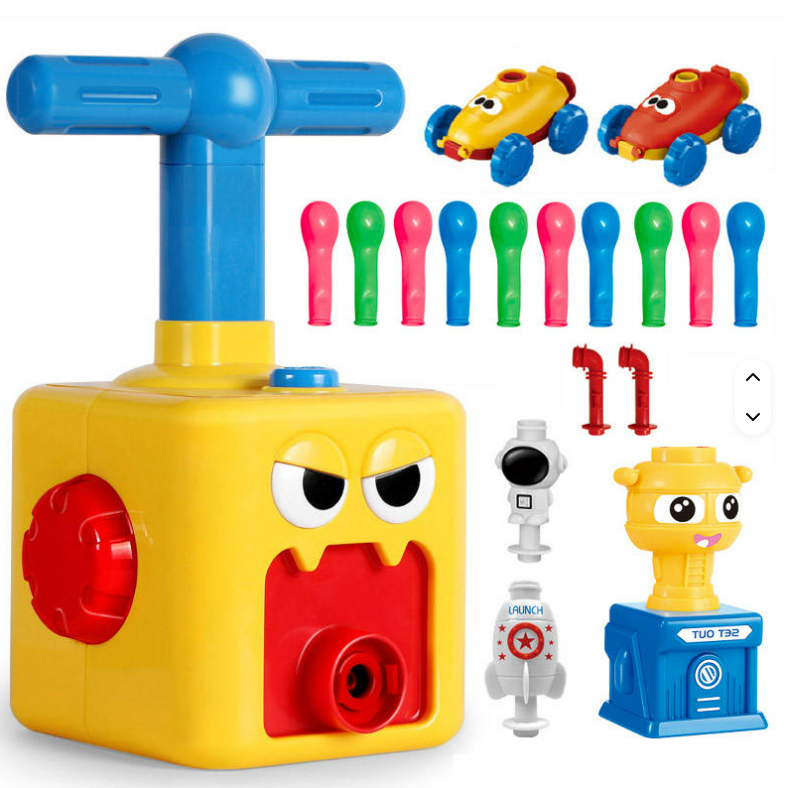 Tower Balloon Pump Car Toy Set | Air Powered Balloon Car for Kids