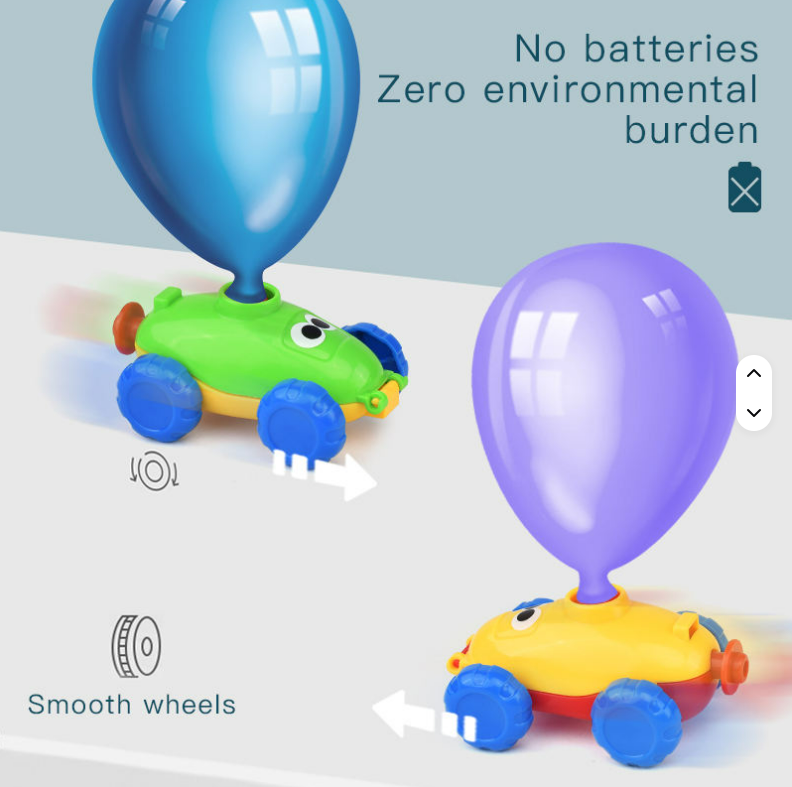 Tower Balloon Pump Car Toy Set | Air Powered Balloon Car for Kids