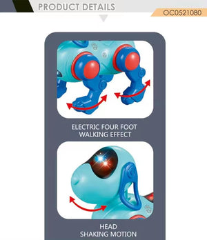 Intelligent Robot Dog Toy for Kids | Interactive Play with Lights and Music