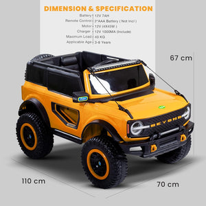 White kids electric jeep toy with lights" www.usmile.toys