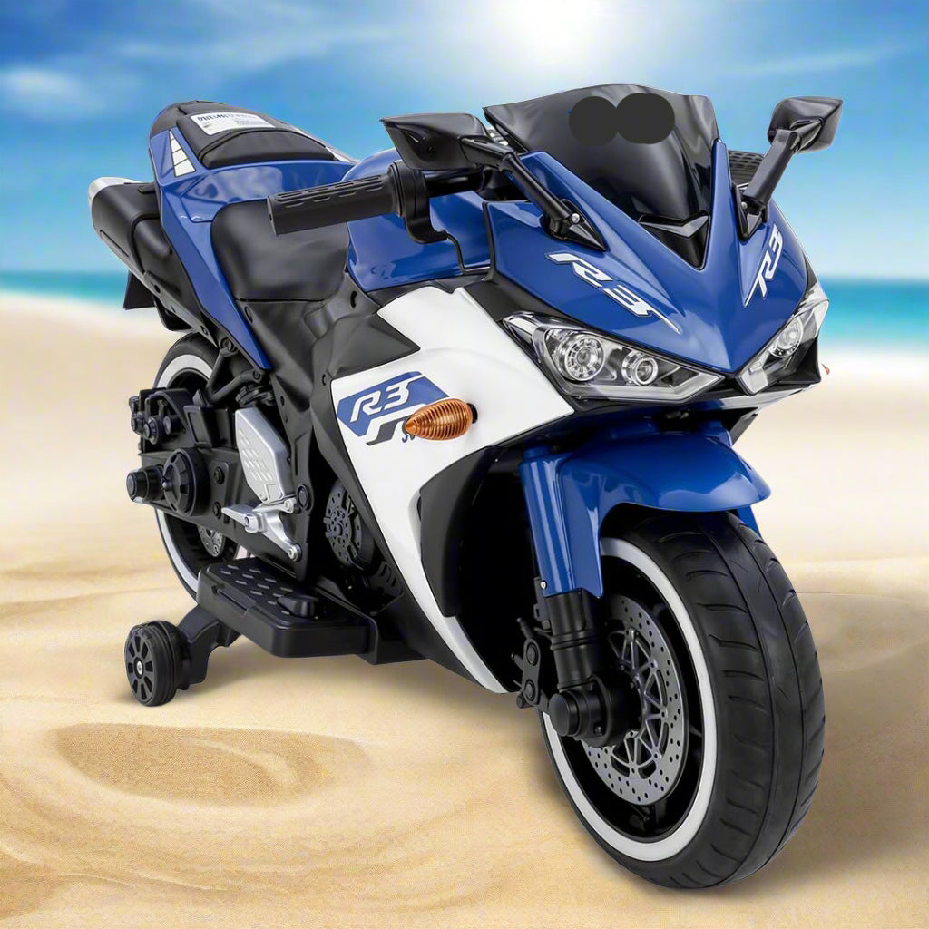 They accurately describe the image (red and white, training wheels, cobblestone street background), which helps visually impaired users and search engines understand the content. www.usmile.toys