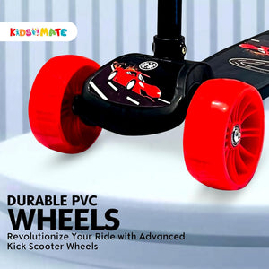 Kidsmate Rider Pro Kick Scooter, blue, 3-wheel LED, 2-12 years. Usmile Toys." www.usmile.toys