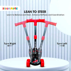 Kidsmate Rider Pro Kick Scooter, blue, 3-wheel LED, 2-12 years. Usmile Toys." www.usmile.toys