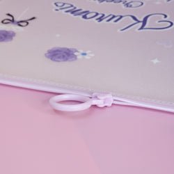 Kuromi Transparent Zipper Pouch – Cute Sanrio-themed stationery bag with floral design, perfect for kids' return gifts. Best kids' return gift online with free delivery across India