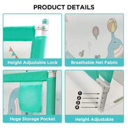 LuvLap 3-in-1 baby high chair and kids bed rail guard combo for safety. www.usmile.toys