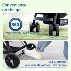 LuvLap Galaxy pram for baby with a robust 5-point safety harness, deep blue fabric, and comfortable design, ideal for safe and smooth rides for infants and young children. www.usmile.toys