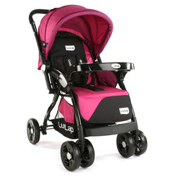 LuvLap Galaxy navy blue baby stroller with 5-point safety harness. www.usmile.toys