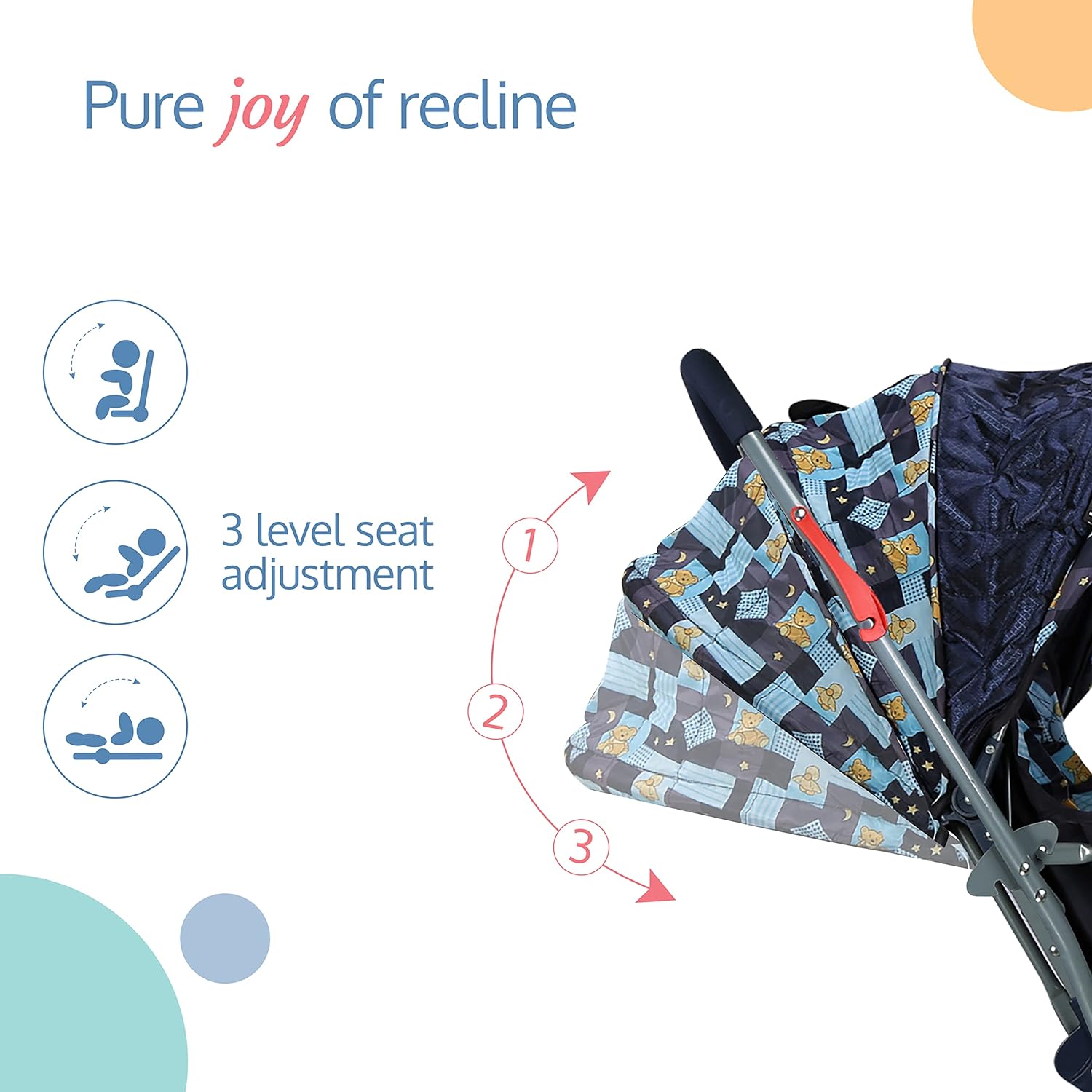 Black LuvLap Starshine baby pram with an adjustable canopy for sun protection, comfortable padded seating, and convenient storage, ideal for everyday use. www.usmile.toys