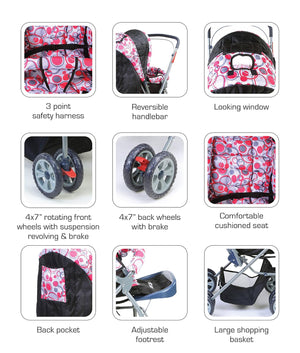 A comfortable and safe pram for infants and toddlers on usmile.toys. www.usmile.toys