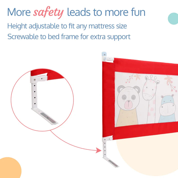 Ensure your child's safety with the Luvlap Comfy Bed Rail Guard, a sturdy and colorful rail featuring friendly animal designs, perfect for transitioning to a big bed. Available at uSmile.toys." www.usmile.toys