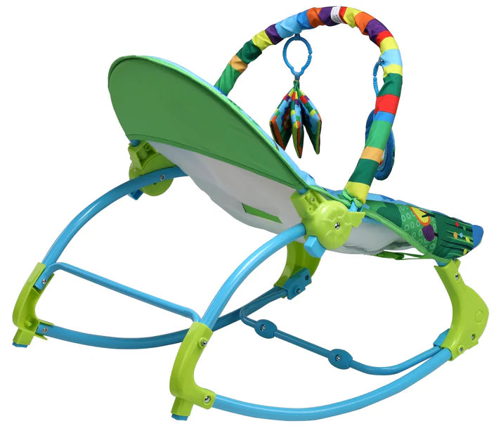 Keep your baby comfortable and entertained with the Luvlap Jungle Tales Toddler Rocker & Bouncer, offering a soothing rocking motion and engaging jungle-themed toys for development. Available at uSmile.toys." www.usmile.toys