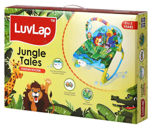 Keep your baby comfortable and entertained with the Luvlap Jungle Tales Toddler Rocker & Bouncer, offering a soothing rocking motion and engaging jungle-themed toys for development. Available at uSmile.toys." www.usmile.toys