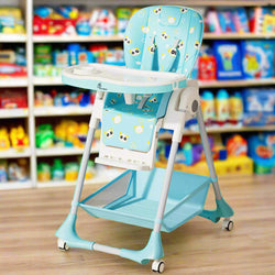 Marshmallow Lite 6-level adjustable baby high chair with bear design for feeding. www.usmile.toys