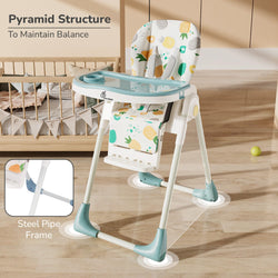 Marshmallow Lite Baby Feeding High Chair for babies, adjustable to 6 levels, with a cute bear design on the backrest and a removable tray. Ideal for baby feeding time on usmile.toys. www.usmile.toys