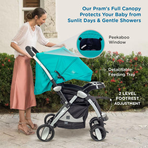 Comfortable Mee Mee baby stroller for smooth rides, ensuring safety and convenience for parents and infants. www.usmile.toys