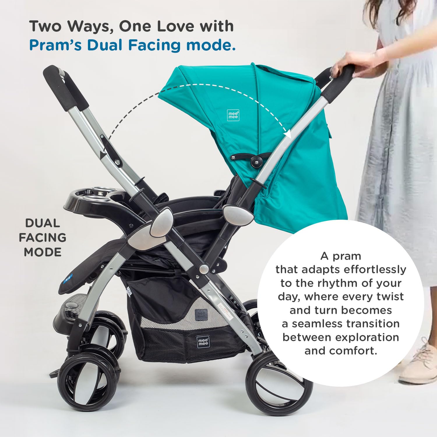 Comfortable Mee Mee baby stroller for smooth rides, ensuring safety and convenience for parents and infants. www.usmile.toys