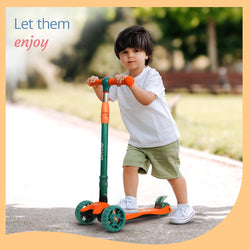 LuvLap Joy Scooter for Kids- Toddler 3-Wheel Kick Scooter with LED Lights