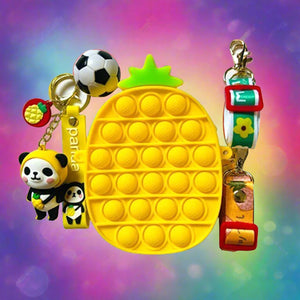 Kids' mini karaoke system with a white square LED Bluetooth speaker and a small matching handheld microphone for singing. www.usmile.toys