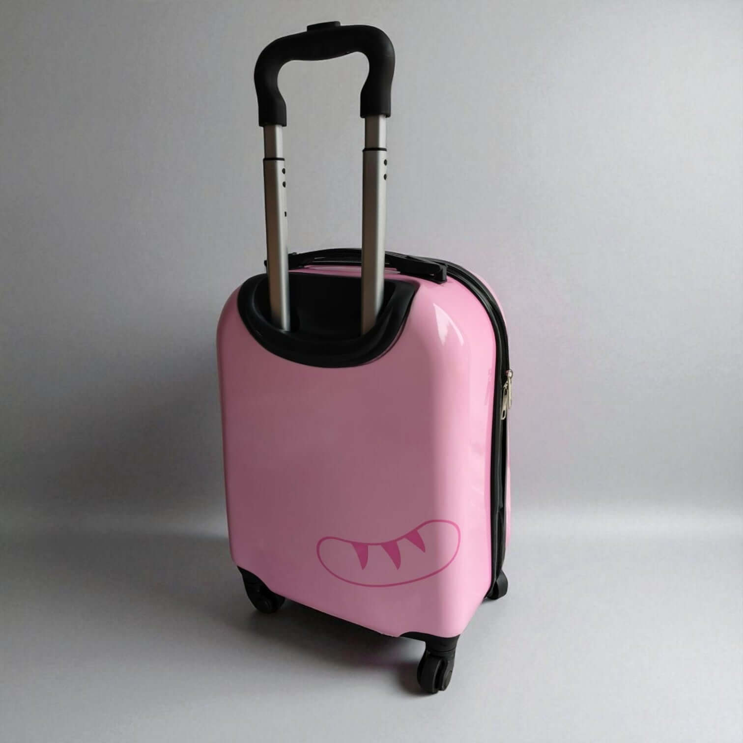 This is highly descriptive, clearly identifying the color, the "cat character," its intended user ("kids"), the product type ("trolley bag"), and the key selling point ("unbreakable design"). It also includes your brand name. This is excellent for specific searches. www.usmile.toys