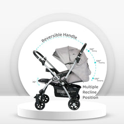 R for Rabbit Premium Chocolate Ride Stylish Baby Stroller and Pram for Baby