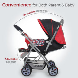 LuvLap Sunshine Baby Stroller, 5 Point Safety Harness