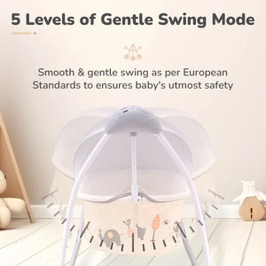 Provide ultimate comfort and hands-free soothing with the R For Rabbit Baby Cradle & Auto Swing, featuring gentle lullabies and remote control for easy adjustments, ensuring peaceful sleep for your baby. Available at uSmile.toys." www.usmile.toys