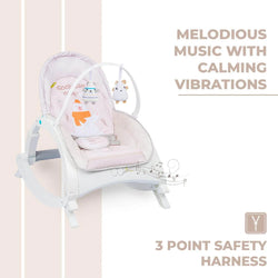 Discover the versatility of the R For Rabbit 3-in-1 Baby Rocker & Bouncer, transitioning from play to feeding and resting with ease, ensuring comfort and engagement for your child. Available at uSmile.toys."www.usmile.toys