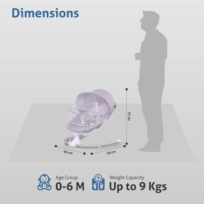 Baby Auto Swing - Grey & Smart | uSmile.toys" www.usmile.toys