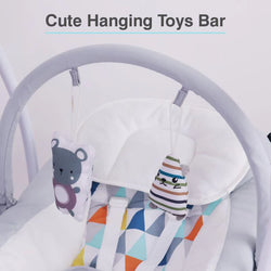 Comforting R for Rabbit automatic baby swing, providing gentle motion and entertainment for peaceful babies. www.usmile.toys