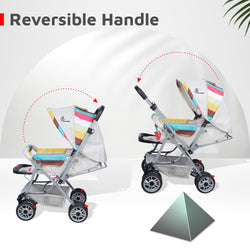 Usmile Toys R for Rabbit Lollipop Lite infant stroller with adjustable hood, storage basket, and front swivel wheels. www.usmile.toys