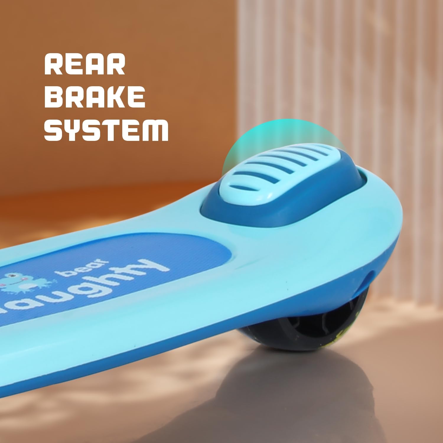 "R for Rabbit Road Runner Hopper 3-wheel Kick Scooter in blue, featuring a foldable design, glowing LED wheels, and a cute 'frog' or 'character' front for engaging fun for kids 3 years and above." www.usmile.toys