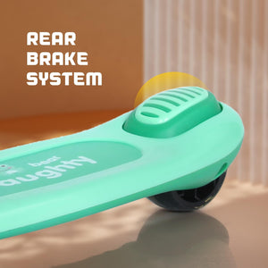 The R for Rabbit Road Runner Hopper, a foldable 3-wheel kick scooter for children aged 3 years and up. This durable and stable scooter comes in a cheerful blue color with vibrant LED light-up wheels and a unique front design, perfect for stimulating active play and developing motor skills. Available at Usmile Toys." www.usmile.toys