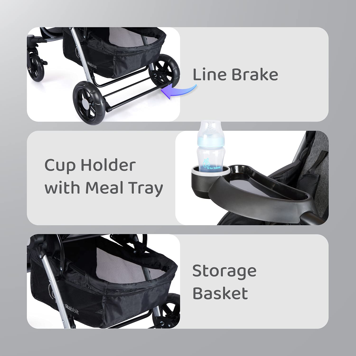 Rainbow R for Rabbit stroller for kids – colorful baby stroller available at www.usmile.toys