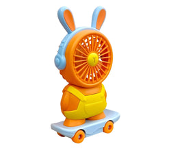 Usmile Toys Sketting Teddy rechargeable fan with durable plastic construction, integrated sharpener, and vibrant colors. www.usmile.toys